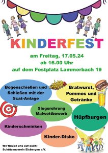 Kreisschützenfest Eisbergen 2024 Kinderfest Plakat